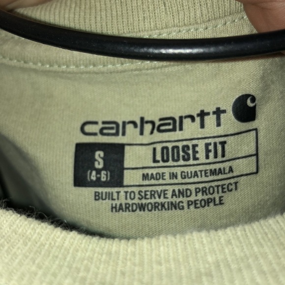 Carhartt long sleeve loose fit shirt size small green/gray outdoor women’s - Picture 6 of 8